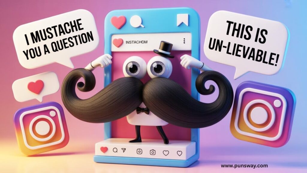 Mustache Puns for Instagram Captions