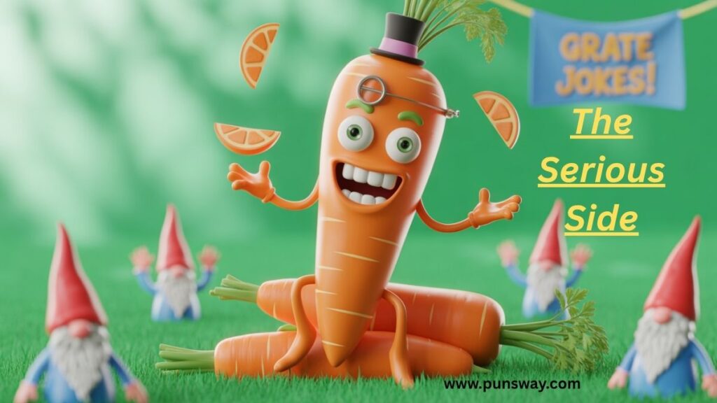 The Serious Side of  Carrot Puns Humor