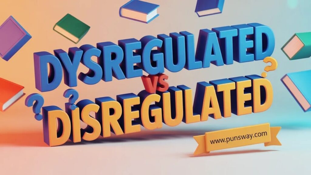 Dysregulated vs Disregulated One Is Correct and Touch of Humor