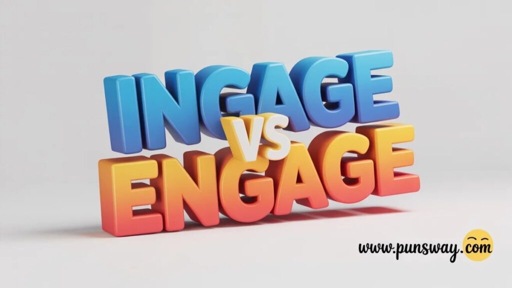 Ingage vs Engage Difference and usage